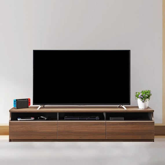 シンプルなローテレビボード (TL3 幅177cm DBR) 1枚目画像