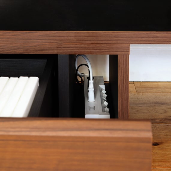 伸縮テレビボード (ADL 幅130~195cm DBR) 8枚目画像