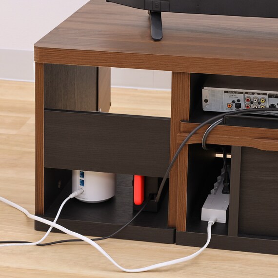 伸縮テレビボード (ADL 幅130～195cm DBR) 12枚目画像