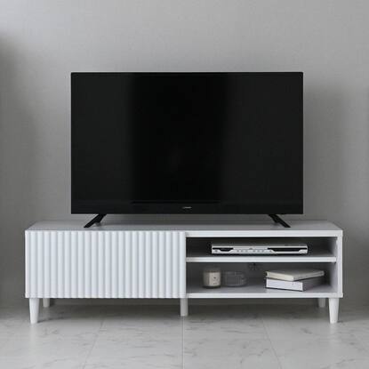 なめらかな波型のテレビ台(ローボード幅118cm WH)通販 | ニトリネット 