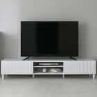 なめらかな波型のテレビ台 (ローボード幅176cm WH) 1枚目画像