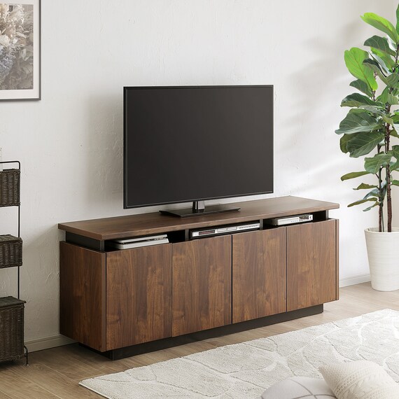 シンプルデザインのミドルテレビボード (幅152cm 木目BR) | ニトリ 