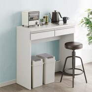 すっきり片付くオープン収納カウンター (幅90cm)