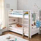 頑丈二段ベッド セミシングルショートサイズ(TN01 WW/BE) 1枚目画像