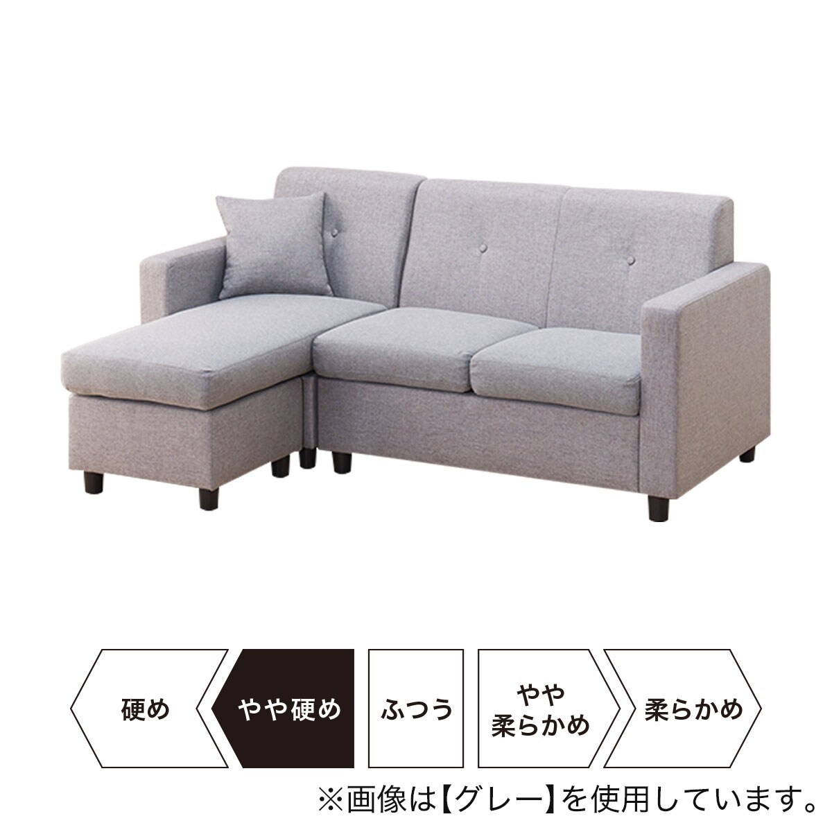 コンパクトポケットコイルカウチソファ 布張りタイプ (M-155 BL