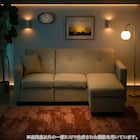 コンパクトポケットコイルカウチソファ 布張りタイプ (M-155 BE) 21枚目画像