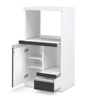 家電＆収納たっぷりレンジボード (扉タイプ 幅57.5cm DBR） 3枚目画像