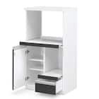 家電&収納たっぷりレンジボード (扉タイプ 幅57.5cm DBR) 3枚目画像