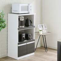家電たっぷりレンジボード (扉タイプ 幅57.5cm DBR)