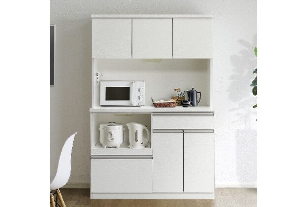 【美品】ニトリ　カップボード　ホワイトW120 楽天市場】鏡面仕様のキッチンボード (幅120cm WH) ニトリ 【配送員