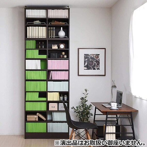 1cm間隔で棚板調整ができるラック [深型タイプ] (幅81 DBR ハイタイプ) 1枚目画像