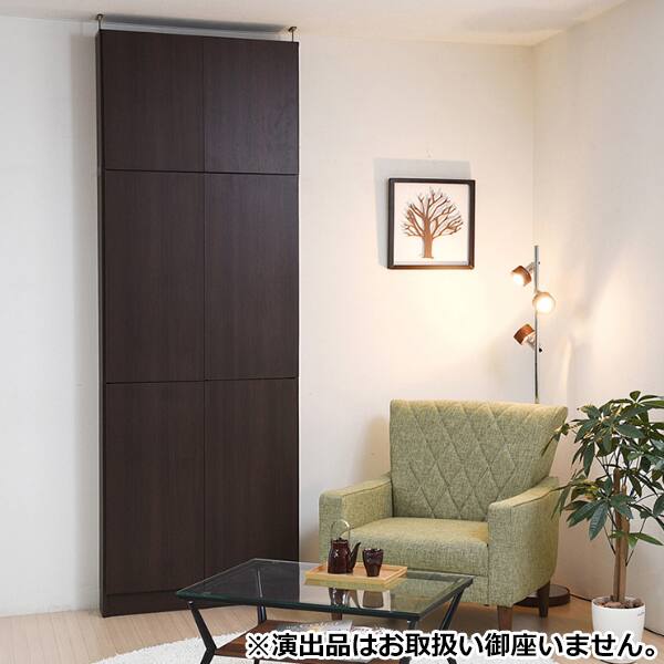 1cm間隔で棚板調整ができるラック [浅型タイプ] (幅81 DBR ハイタイプ