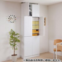 1cm間隔で棚板調整ができるラック [深型タイプ] (幅81 WH ハイタイプ 扉付)