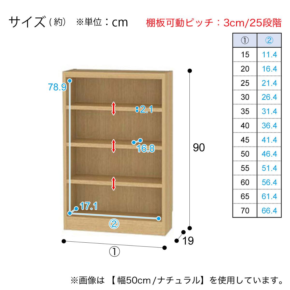 セミオーダーラック 奥行19cm (幅70×高さ90cm NA) | ニトリネット
