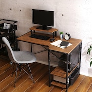 ヴィンテージテイストのL型天板デスク LBK【期間限定価格:11/26~1/5まで】