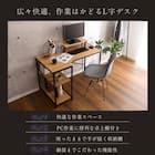 ヴィンテージテイストのL型天板デスク LBK (WAL) 3枚目画像