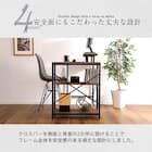 ヴィンテージテイストのL型天板デスク LBK (WAL) 8枚目画像