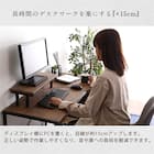 ヴィンテージテイストのL型天板デスク LBK (WAL) 10枚目画像