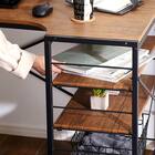 ヴィンテージテイストのL型天板デスク LBK (WAL) 13枚目画像