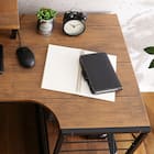 ヴィンテージテイストのL型天板デスク LBK (WAL) 14枚目画像