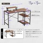 ヴィンテージテイストのL型天板デスク LBK (WAL) 18枚目画像