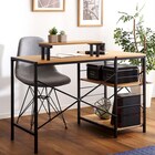 ヴィンテージテイストのL型天板デスク LBK (NA) 2枚目画像