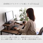 ヴィンテージテイストのL型天板デスク LBK (NA) 10枚目画像