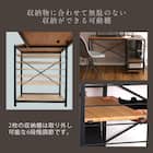 ヴィンテージテイストのL型天板デスク LBK (NA) 11枚目画像