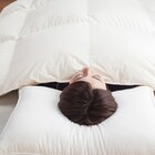 【日本製】ホワイトダックダウン90% 羽毛布団(ムーンシャンテン セミダブル) 2枚目画像