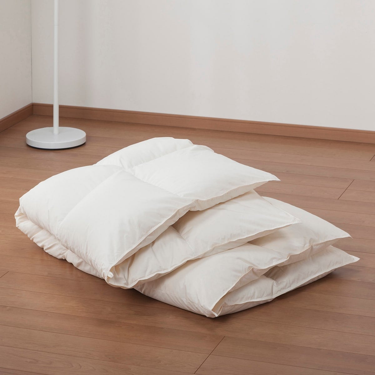 日本製】ホワイトグースダウン93% 羽毛布団(ムーンシャンテン シングル