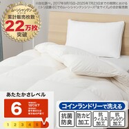 【日本製】ホワイトグースダウン93% 羽毛布団(ムーンシャンテン)