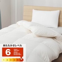 【日本製】ホワイトグースダウン93% 羽毛布団(ムーンシャンテン セミダブル)