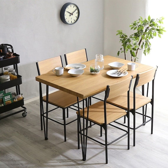 ヴィンテージテイストのシンプルダイニング5点セット (NA) 1枚目画像