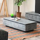 石目柄リビングテーブル (引き出し付き) 1枚目画像