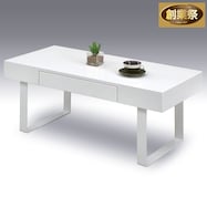 エナメル鏡面仕様のセンターテーブル(引き出し付き)【期間限定価格:11/28~1/5まで】