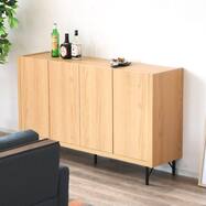 木目調 シンプルキャビネット(幅149.5cm)