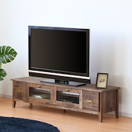 ヴィンテージ風ローボード(幅152.5cm DBR)