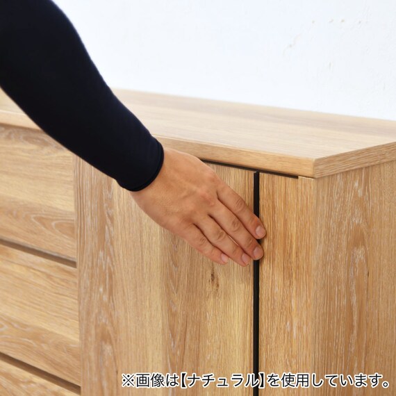 カウンター下やリビングにも使える薄型キャビネット(幅119.5cm WH) 12枚目画像