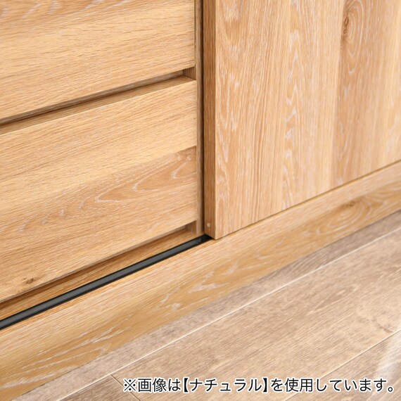 カウンター下やリビングにも使える薄型キャビネット(幅119.5cm WH) 13枚目画像