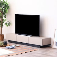 グレージュカラーのシンプルローボード(幅180cm)