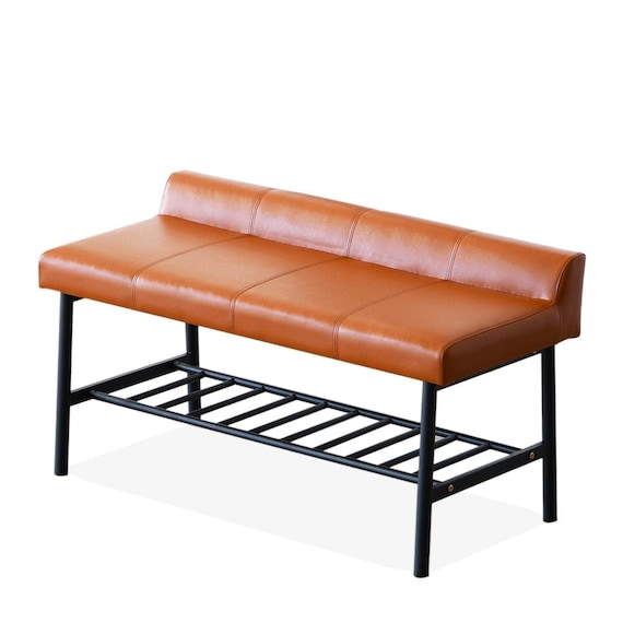 ヴィンテージ風 棚付きベンチ (CA) 1枚目画像