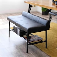 ヴィンテージ風 棚付きベンチ