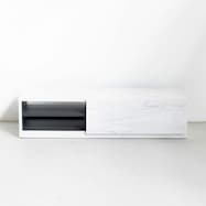 光沢のある大理石柄テレビボード