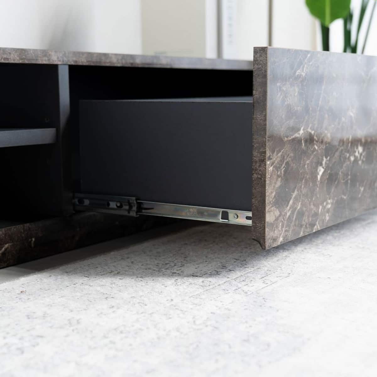 光沢のある大理石柄テレビボード (BK) | ニトリネット【公式】 家具