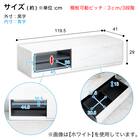 光沢のある大理石柄テレビボード (BK) 10枚目画像
