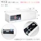 光沢のある大理石柄テレビボード (BK) 10枚目画像