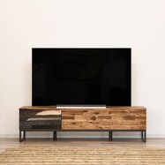 アカシア材ヴィンテージ調ローボード(幅150cm)