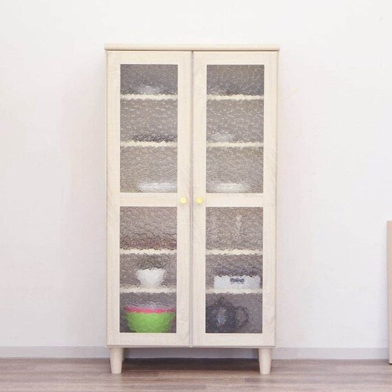 大人可愛いキャビネット 扉タイプ(幅70cm WH) 1枚目画像