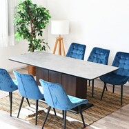 セラミック天板テーブル 収納付き (幅180cm)