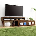 奥行き30cmの薄型伸長式テレビ台 (幅105-196cm DBR) 1枚目画像